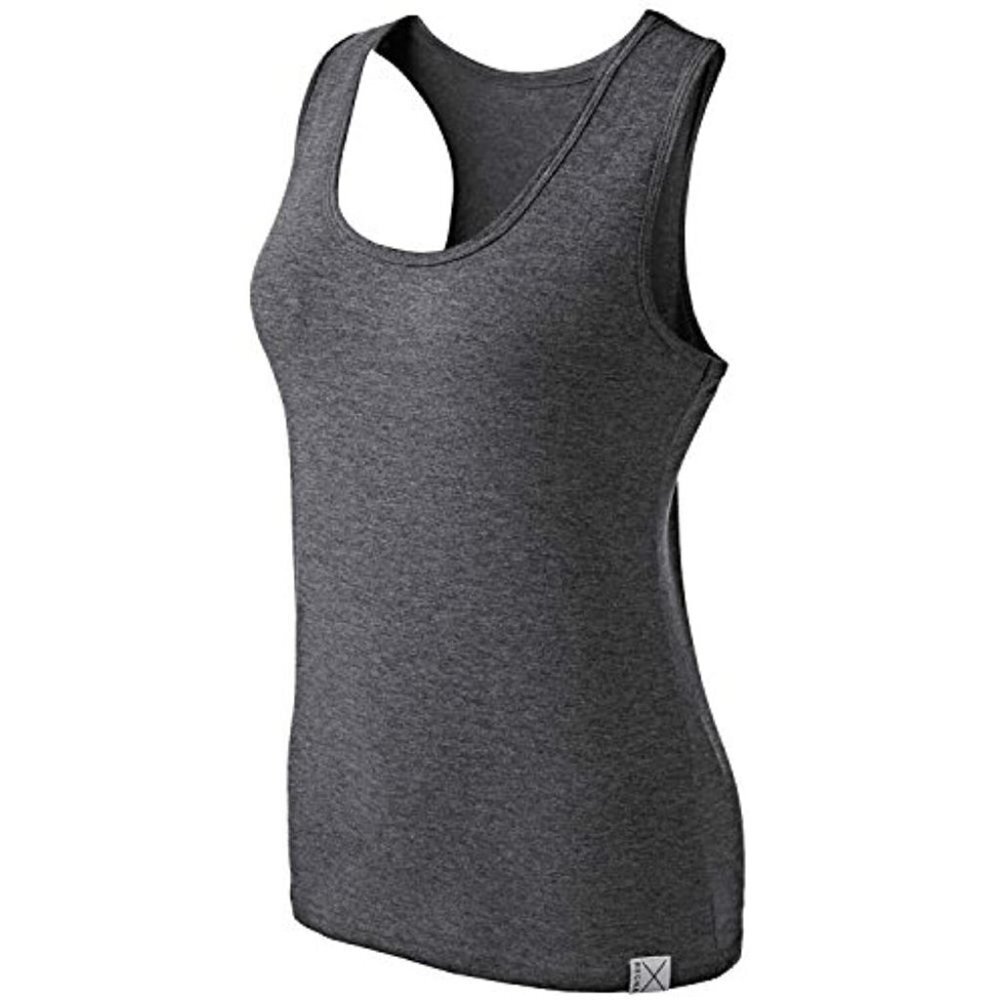 REGNA X Basic women's U-neck sleeveless atheletic poplin camisole,16221_Melange
